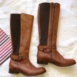 Frye Melissa Gore Zip Leather Boots